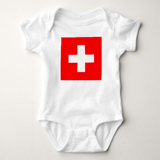 Zwitserse vlag (Zwitserland) Romper (Voorkant)
