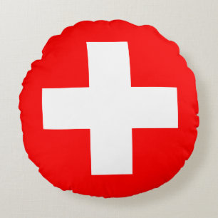 Zwitserse vlag (Zwitserland) Rond Kussen
