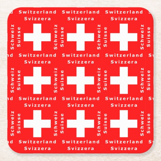 Zwitserse vlag Zwitserland Schweiz Suisse Bundesfe Kartonnen Onderzetters (Voorkant)
