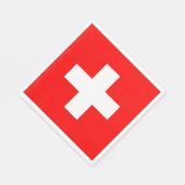 Zwitserse vlag (Zwitserland) Servet (Hoek)