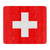 Zwitserse vlag (Zwitserland) Snijplank (Voorkant)