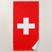 Zwitserse vlag (Zwitserland) Strandlaken (Voorkant)