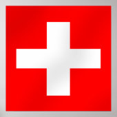Zwitserse vlag Zwitserland Suisse Svizra giften Poster (Voorkant)