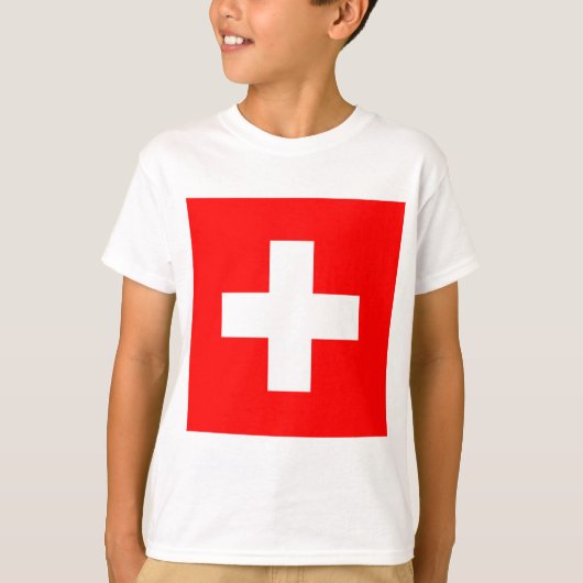 Zwitserse vlag (Zwitserland) T-shirt (Voorkant)