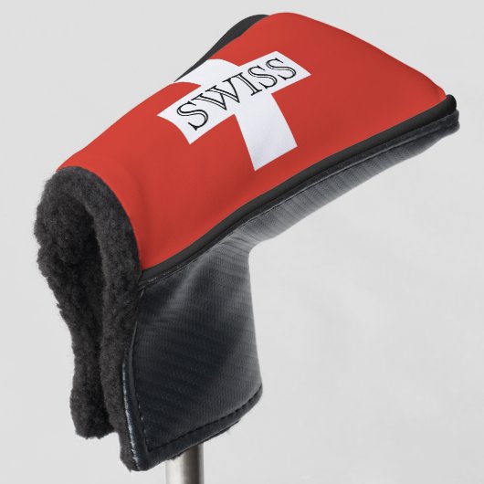 Zwitserse vlag Zwitserse golfslagzool Golfheadcover (3/4 voorkant)
