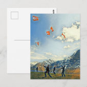 Zwitserse vlaggen briefkaart (Voorkant / Achterkant)