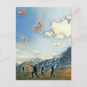 Zwitserse vlaggen briefkaart (Voorkant)