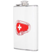 ZWITSERSE Vlaggenbeklimmer Heupfles (Links)