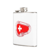 ZWITSERSE Vlaggenbeklimmer Heupfles (Links)