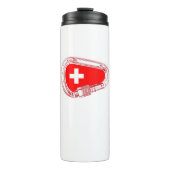 ZWITSERSE Vlaggenbeklimmer Thermosbeker (Voorkant)