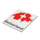 Zwitserse vlaggenkaart tegeltje (Zijkant)