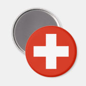 Zwitserse vlaggenproducten magneet (Voorkant / Achterkant)