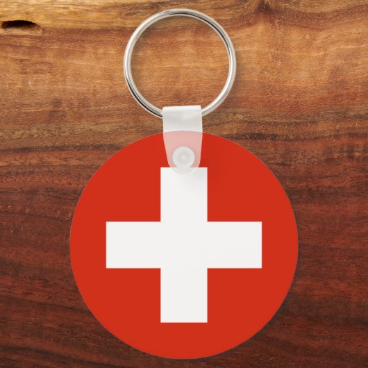 Zwitserse vlaggenproducten sleutelhanger (Voorkant)