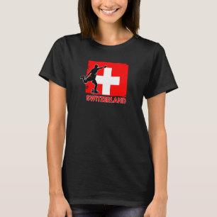 Zwitserse voetbalfan  2022 nationaal voetbalthee t-shirt