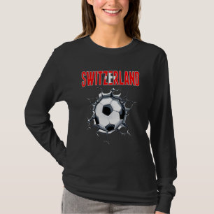 Zwitserse Voetbalfans - Zwitserse Voetbal In Barst T-shirt