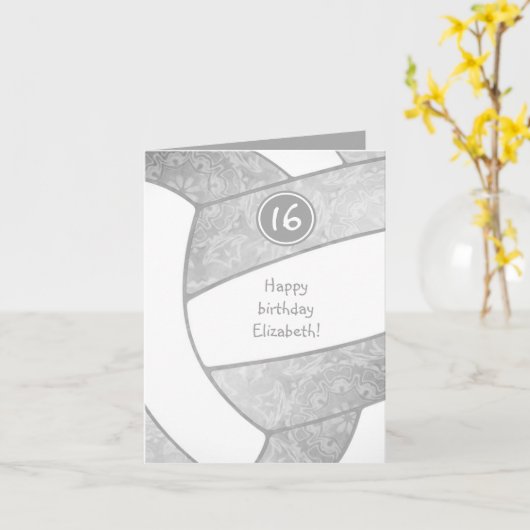 zwitserse volleybalsport verjaardag kaart (Gele Bloem)