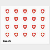 Zwitserse wapenschild ronde sticker (Vel)