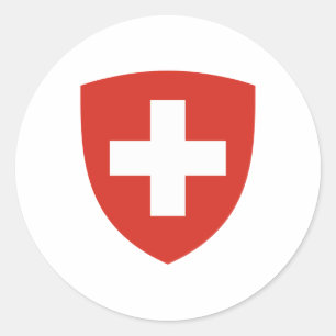 Zwitserse wapenschild ronde sticker