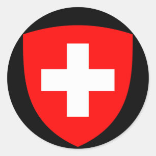 Zwitserse wapenstilstand ronde sticker