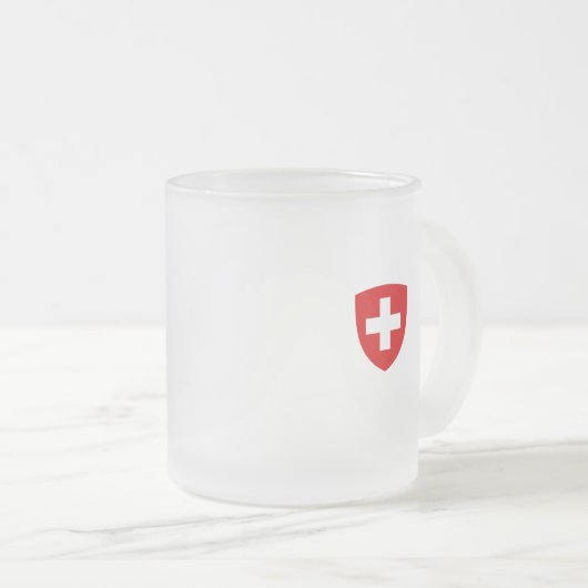 Zwitserse wapenstilstand - Zwitserland Souvenir Matglas Koffiemok (Voorkant rechts)