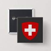 Zwitserse wapenstilstand - Zwitserland Souvenir Vierkante Button 5,1 Cm (Voorkant /achterkant)