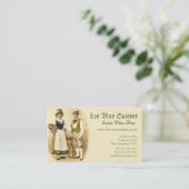 Zwitserse wijnbouwers in traditionele kostuums visitekaartje (Staand voorkant)