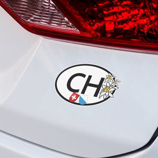 Zwitserse & Zürich Vlaggen | Edelweiss Flowers | O Sticker