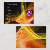 ZWITTE MONOGRAM Levengele paars Visitekaartje (Voorkant / Achterkant)