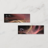 ZWITTE MONOGRAM Vibrant zwart, roze antiek rood Mini Visitekaartje (Voorkant / Achterkant)