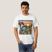 Zwoegend in de moestuin t-shirt (Voorkant volledig)