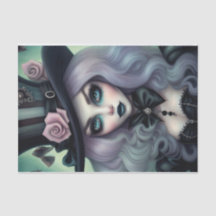 zwoel Mad Hatter Paarse Haar Decoupage Papier