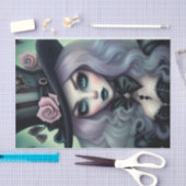 zwoel Mad Hatter Paarse Haar Decoupage Papier (Craft)