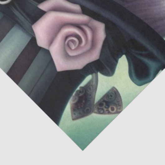 zwoel Mad Hatter Paarse Haar Decoupage Papier (Detail)