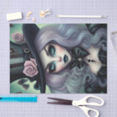 zwoel Mad Hatter Paarse Haar Decoupage Papier (Craft)