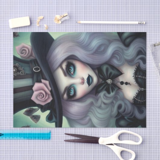 zwoel Mad Hatter Paarse Haar Decoupage Papier (Craft)