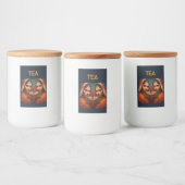 Zwoele Indiase dame theeppluckster Voedselcontainer Etiket (Flessen)