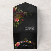 Zwoele Nachten Bloemen Bruiloft ID829 All In One Uitnodiging (Buitenkant)