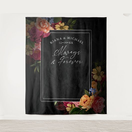 Zwoele Nachten Bloemige Trouw Altijd Voor Altijd I Wandkleed (Voorkant)
