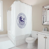 Zwoele Zeemeermin in Golven Familienaam Datum Est Douchegordijn (In situ)