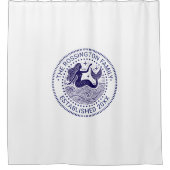 Zwoele Zeemeermin in Golven Familienaam Datum Est  Douchegordijn (Voorkant)