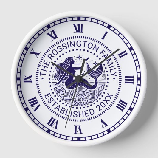 Zwoele Zeemeermin Ocean Waves Familienaam Datum Es (Voorkant)