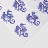 Zwoele Zeemeermin Rijden Zeepaardje - DIY Kleuren Tissuepapier (Detail)