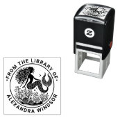 Zwoele zeemeermin Seashells Coral Library Boeknaam Zelfinktende Stempel (In situ)