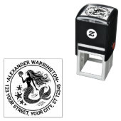 Zwoele Zeemeermin Sirene, Zeester Naam Retouradres Zelfinktende Stempel (In situ)