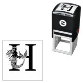 Zwoele Zeemeermin Stromend Haar Over Enkele Vette  Zelfinktende Stempel (In situ)