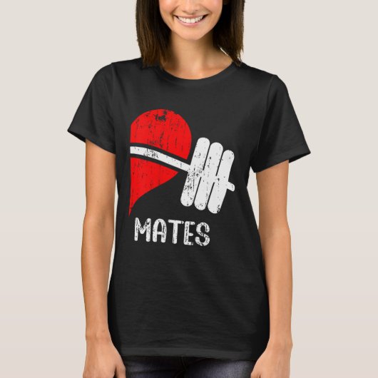 Zwole Mates Paren Matching Gym Grappig T-shirt Wei (Voorkant)