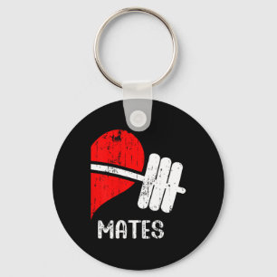 Zwole Mates Paren Matching Gym Grappig T-shirt Wei Sleutelhanger