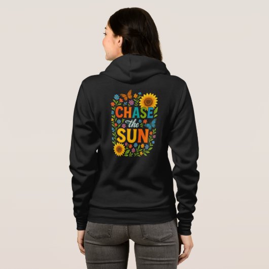Zwolg in de zon hoodie (Achterkant volledig)