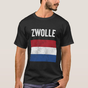 Zwolle Nederland Stad Nederland Nederlandse vlag H T-shirt