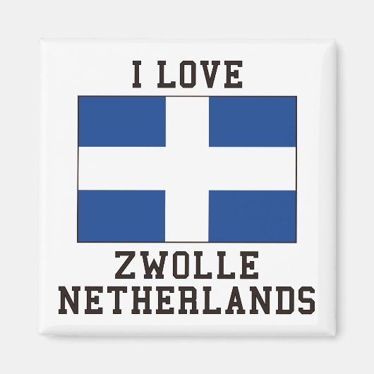 Zwolle, Nederlandse vlag Magneet (Voorkant)